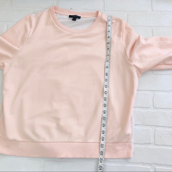 J. Crew Tie Back Sweatshirt Light Pink and White - Picture 5 of 8